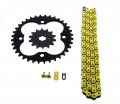 Yellow Non O Ring Chain Sprocket Black For 1987-1992 Honda Trx250x 14 36 86l
