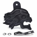 Httmt Mt246-009-bk Black Ghost Head Wind Horn Cover Compatible With 1992 And Up H-d-davidson Side Mount Inchescowbell Inches