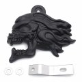 Ghost Head Wind Horn Cover Mt246-009-bk Black Billet Aluminum For 1992 And Up H-d Davidson With Side Mount Cowbell All V-rods