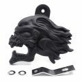 Httmt Mt246-009-bk Black Ghost Head Wind Horn Cover Compatible With 1992 And Up H-d-davidson Side Mount Inchescowbell Inches