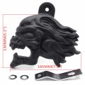 Httmt Mt246-009-bk Black Ghost Head Wind Horn Cover Compatible With 1992 And Up H-d-davidson Side Mount Inchescowbell Inches