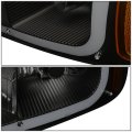 Led Drl Tinted Amber Corner Headlight W Bumper Lamps Tool Kit Compatible With Gmc Sierra 01-07