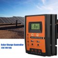 Fydun Mppt Solar Charge Controller 12v 24v Panel Battery Regulator Dual Usb Lcd Display Current 30a 50a 70a Black Orange