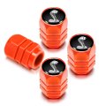 Ford Mustang Cobra Glow In The Dark Tire Valve Caps Black Orange Luminous Design Set Of 4 Universal Abs Plastic For Cars Trucks 