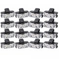 Astra Depot 8pcs White Amber 2-led Strobe Light Grille Flashing With Clips 2pcs Control Boxes Kit Warning Emergency Car Truck