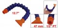 Uxcell 1 2 Pt Thread Flat Nozzle Flexible Plastic Water Oil Coolant Pipe Hose
