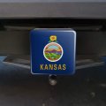 Kansas State Flag Tow Trailer Hitch Cover Plug Insert