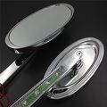 Motorcycle New Led Turn Signal Oval Mirrors Fit For Suzuki Gsxr600 750 1000 1100 Chrome