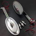 Motorcycle New Led Turn Signal Oval Mirrors Fit For Suzuki Gsxr600 750 1000 1100 Chrome
