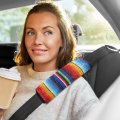 Mchiver Mexican Serape Stripes Car Seatbelt Shoulder Pads 2 Pieces Covers For Adults Kids Auto Seat Belt Cushion Protector 10 7