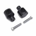Httmt- Motorcycle Black Shorty Round 1 25mm Handlebar Riser Compatible With H-d Kawasak Suzuk V-star 650 Vtx 1300 Valkyrie