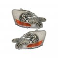 Evan-fischer Headlight Set For 2007-2011 Toyota Yaris Left Driver And Right Passenger Side Halogen 