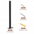 Uxcell Floating Shelf Brackets 2pcs 16 400mm Industrial Metal For Shelves Wall Mounted Supports Black