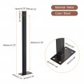Uxcell Floating Shelf Brackets 2pcs 16 400mm Industrial Metal For Shelves Wall Mounted Supports Black
