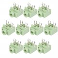 10pcs Pcb Mount 3 5mm 5 Pin Socket Headphone Stereo Jack Audio Video Connector Green Pj317 