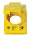 Leviton 60w05 1-gang Receptacle Flip Lid 30a Locking Wetguard Corrosion Resistant Thermoplastic Yellow 