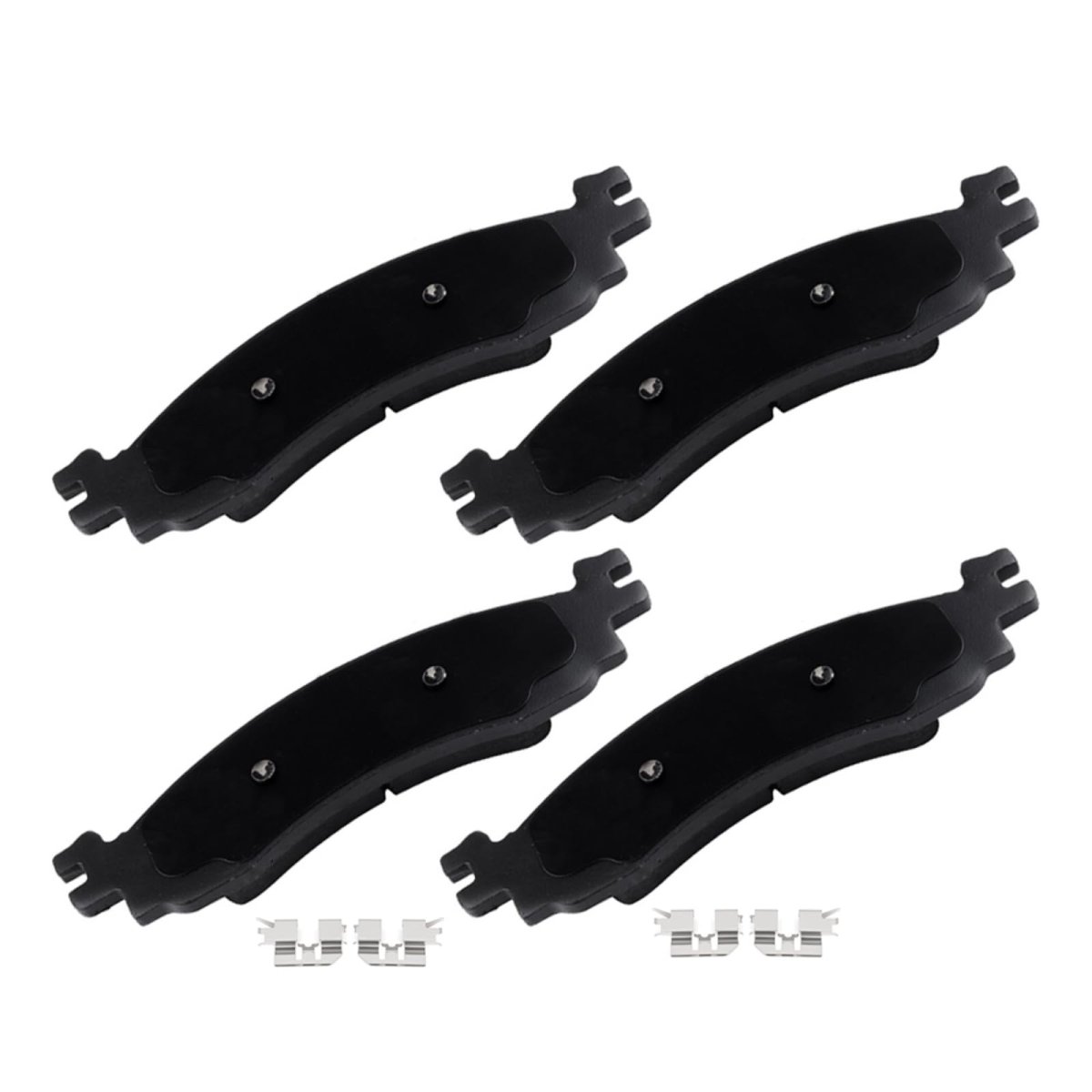 Front D1158 Semi-metal 4pcs W Hardware Disc Brake Pad Set