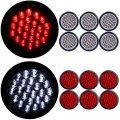 24led Side Marker Light 6pcs 4a Red White Round Trailer Lamp Stop Turn Tail Fit For Boats Truck Pickups 12v Waterproof Signal