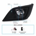 Amerilite For 2015-2018 Nissan Muranno Black Bezel Replacement Fog Light Assembly Pair W Bulb Switch Harness Driver And