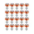 20 Pcs Aluminum Alloy License Plate Bolt Screw Nuts For Car Motorcycle Orange 