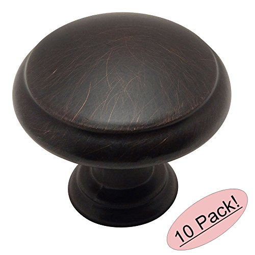 Cosmas 5422orb Oil Rubbed Bronze Cabinet Hardware Round Mushroom Knob 1-3 16 Diameter 10-pack