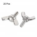 Uxcell Butterfly Wing Thumb Hand Screws Bolts M4x10mm 0 7mm Pitch Carbon Steel 20pcs