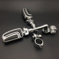 Smt Motorcycle Chrome Long Angled Adjustable Peg Mounting Kit With Airflow Foot For Goldwing Shadow Valkyrie Triumph 1-1 4 Inch