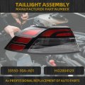 Dasbecan Tail Light Assembly Led For 2023 2024 2025 Honda Accord Taillight Rear Lamp Left Driver Side 33550-30a-a01