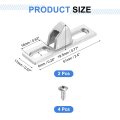 2 Pcs Sliding Door Keepers 4 X 0 67 Zinc Alloy Glass Lock Latch With Mounting Screw For Various Patio Silver
