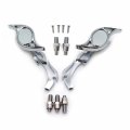 Httmt Mt252-002 Ttt002- Chrome Eye Shape Running Mirrors Compatible With Cruiser Royal Star Road V-star