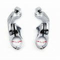Hongk- Kit 111- Chrome 2 5 Short Angled Adjustable Highway Foot Peg Mount Compatible With 1 25 1-1 4 Engine Guard Harley