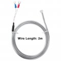 2 Piece K Type Temperature Sensor Probe 6 Ft Waterproof Stainless Steel Thermocouple For Controller 0 To 200 Degrees Celsius