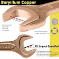 Wedo Non-sparking Single Open End Wrench Spark-free Safety Spanner Beryllium Copper Non-magnetic Din Standard Bam Fm