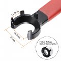 Uxcell Collet Chuck Wrench Spanner For Er25m Clamping Nut Milling Machine Lathe Holder Tool With Red Non-slip Handle 2pcs
