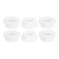 6pcs Rubber Grommets 27mm Drill Hole 18mm Id Top Hat Grommet White Silicone Plug Gasket For Wiring Automotive 