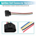 Uxcell 4pcs Ignition Coil Connector For Volkswagen Cc 2 0t009-2016 Tiguan 2 2009-2016 No 1j0973724cs Ignition Coil Connector