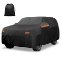Car Cover Outdoor Waterproof Sun Rain Snow Hail Protection With Left Side Door Zipper Aluminum Film For Toyota 4runner 