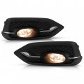 Hecasa Pair Fog Light Compatible With 2014-2015 Honda Civic Coupe Halogen Front Bumper Driving Lamp Clear Lens Plastic Glass