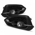 Hecasa Pair Fog Light Compatible With 2014-2015 Honda Civic Coupe Halogen Front Bumper Driving Lamp Clear Lens Plastic Glass