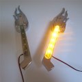 Httmt Mt202 Ttt001- Motorcycle Custom Chromed Flame Shape Led Turn Signal Integrate Mirrors Compatible With All Kawasak Suzuk