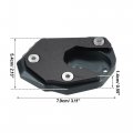 X Autohaux 1 Set Motorcycle Kickstand Pad Side Stand Bracket Foot Extension Enlarger Plate Support For Kawasaki Z900rs