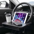 Gihunk Double-use Steering Wheel Tray Car Food Trays For Eating With Drinks Holder Ipad Laptop Multipurpose Travel Accessories 