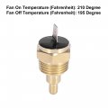 Universal Automotive Radiator Engine Cooling Fan Temperature Thermostat Sensor Switch 1 2 In Npt 210 Degrees On 195 Off