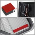 Dual C-tube Led Tail Light Brake Lamps Compatible With Ford F150 94-14 Driver And Passenger Side Chrome Housing Clear Lens