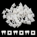 Uxcell 50 Pcs White Square Plastic Fastener Retainer Clips Replacement For Auto Car 7 X 6mm