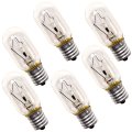 6 Pack 40 Watt T8 E17 Base Tubular Incandescent Bulbs Warm White 3200k For Microwave Oven Refrigerator Kitchen Vent Hood Range 