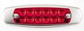 2- Red 12 Led Sealed Side Marker Clearance Rear Stop Trailer Light Fish Shape Truck 12v 