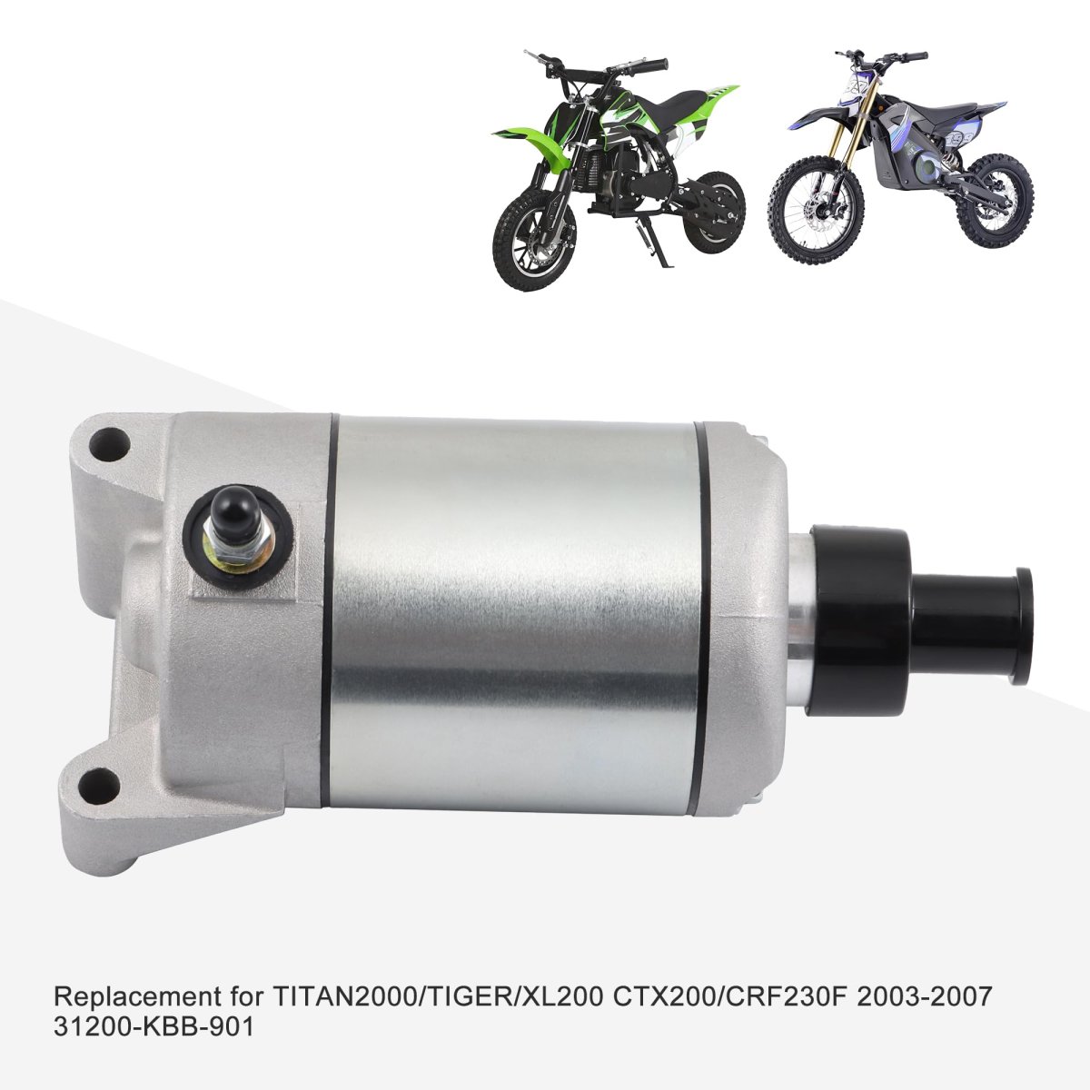 Motorcycle Starter Motor Replacement For Titan2000 Tiger Xl200 Ctx200 Crf230f 2003-2007 31200-kbb-901
