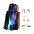Car 63mm 2 5 Inlet Stainless Steel Exhaust Tail Muffler Tip Pipe Colorful-straight
