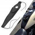 Motorcycle Gas Tank Bag Fuel Pouch Pu Leather Console Center Front Fit For Xl 883 1200 48 Black Braided Rope